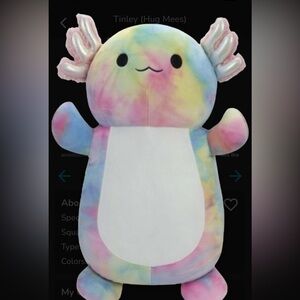 Squishmallows Tinley the Axolotl Hugmee NWT Easter release 18”